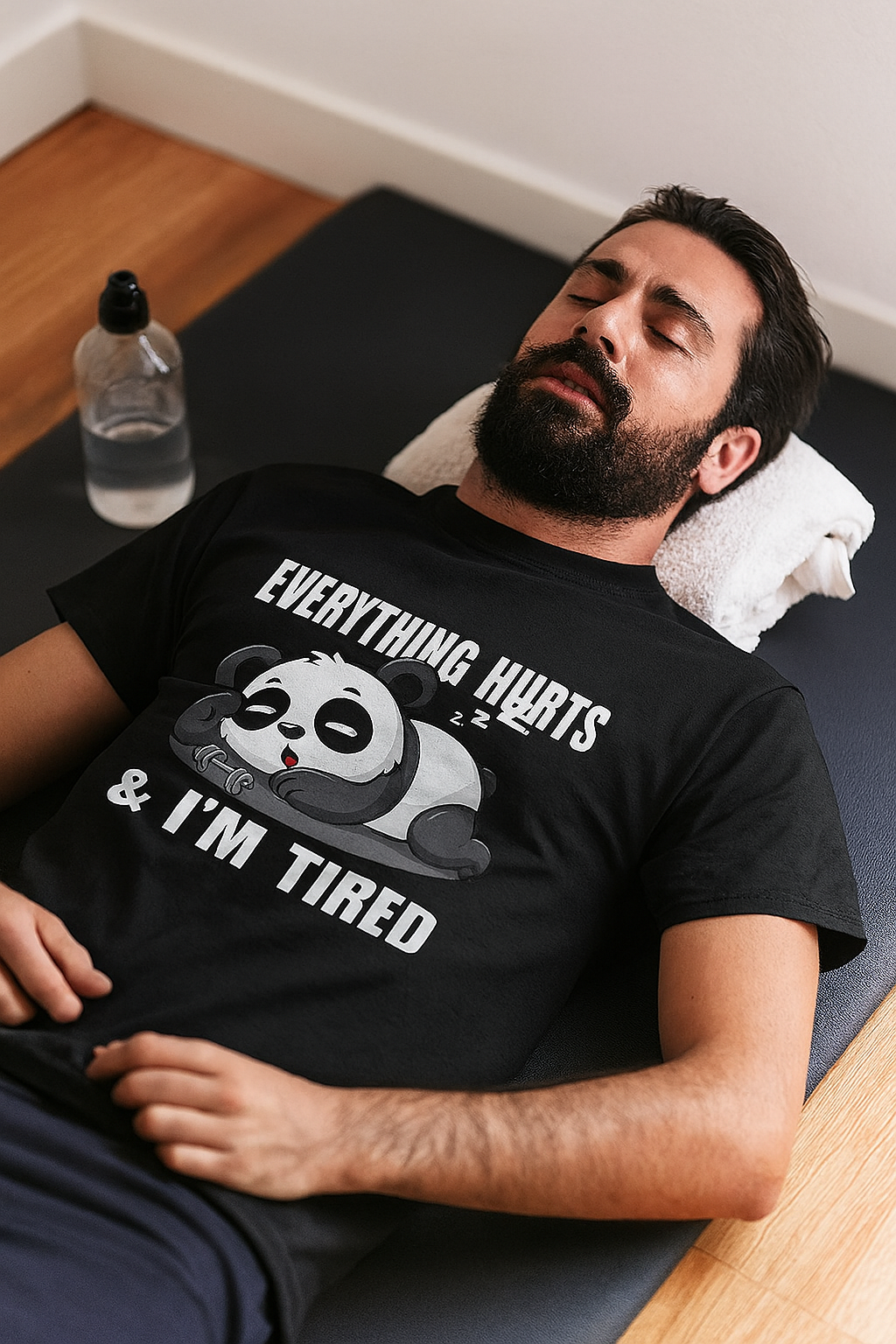 Tired Panda Gym Oversized Tee