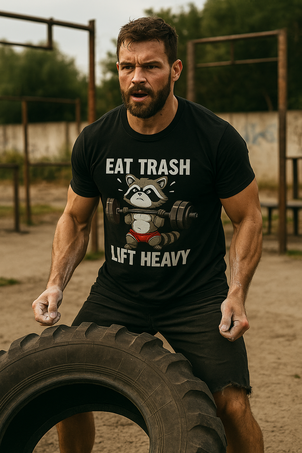 Eat Trash Lift Heavy Oversized Tee
