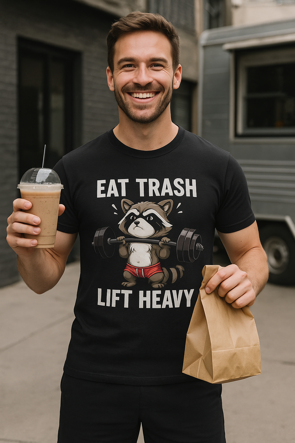 Eat Trash Lift Heavy Oversized Tee