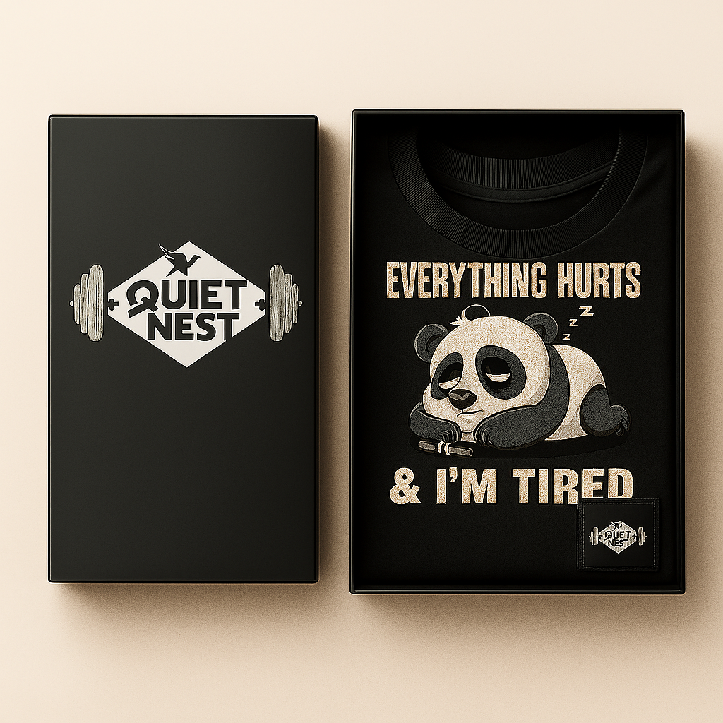 Tired Panda Gym Oversized Tee