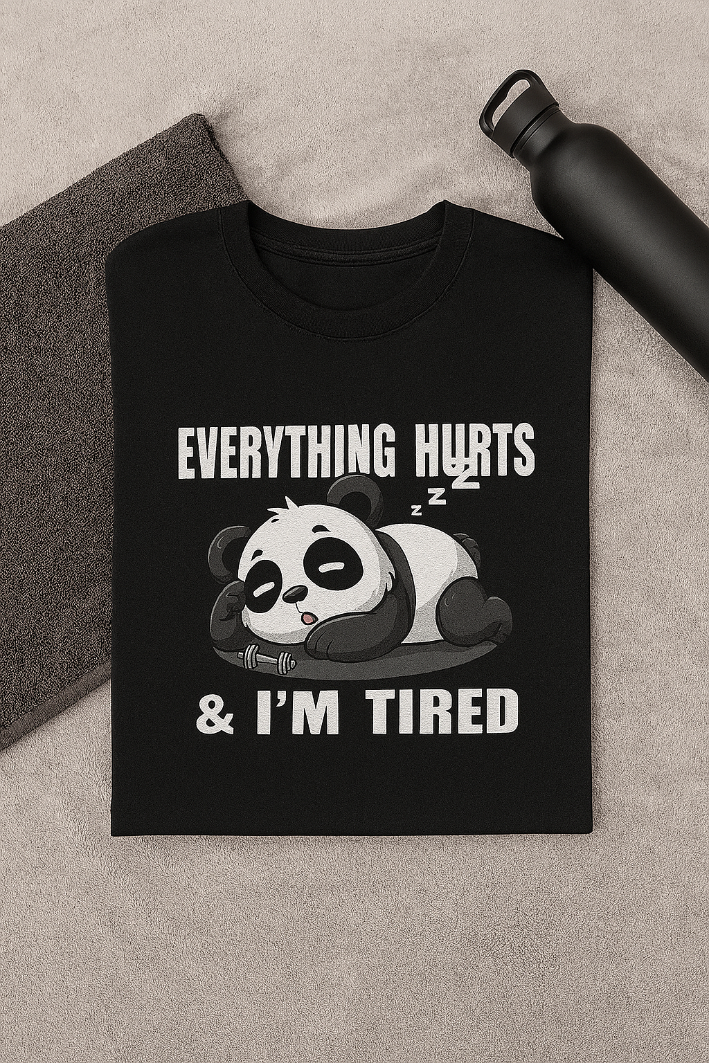 Tired Panda Gym Oversized Tee