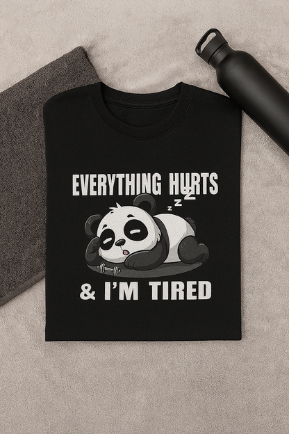 Tired Panda Gym Oversized Tee