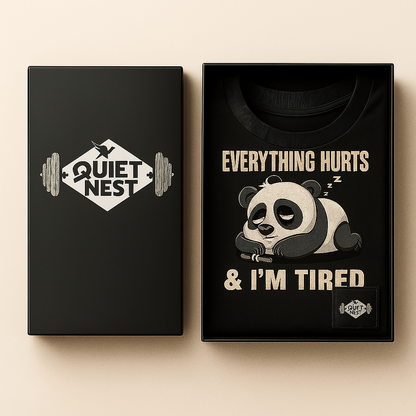 Tired Panda Gym Oversized Tee